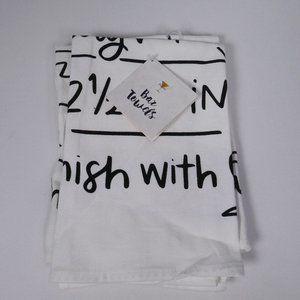 Bar Towels Set of 2 New Martini Gin & Tonic